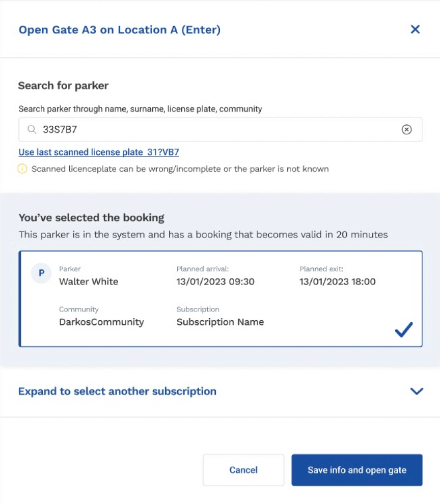 image after selected card