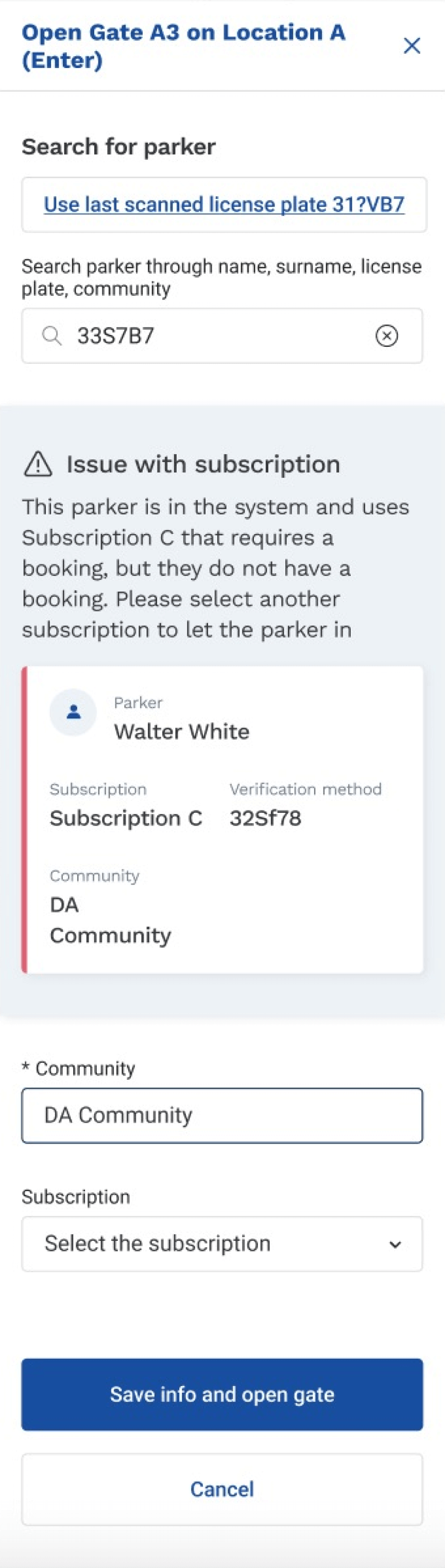 View of modal window: issue with subscription